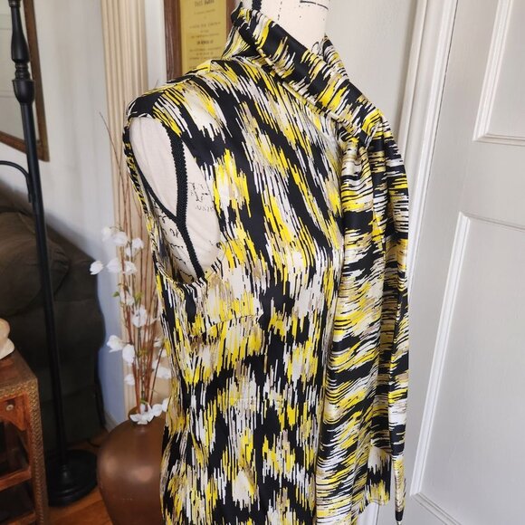 Buchanan and Kang Striking Blouse with Self Tie at Neck Sz 6 - Picture 5 of 11